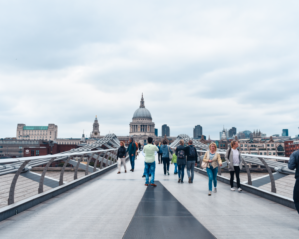 O que visitar em Londres Millenium Bridge